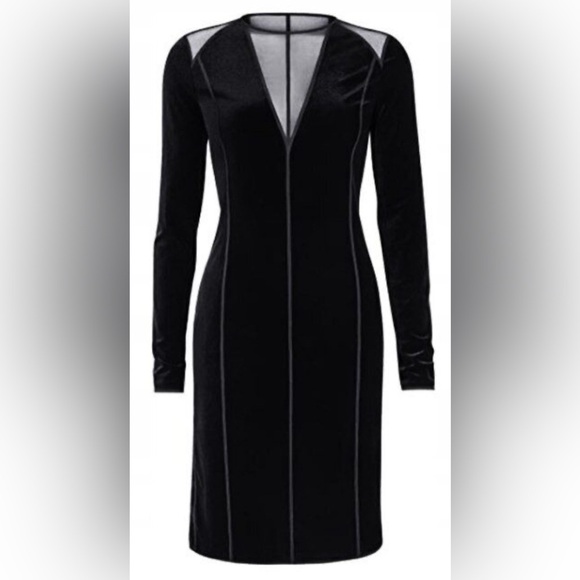 NWT Wolford Velvet Blake Dress Black Size 12 - Picture 2 of 9